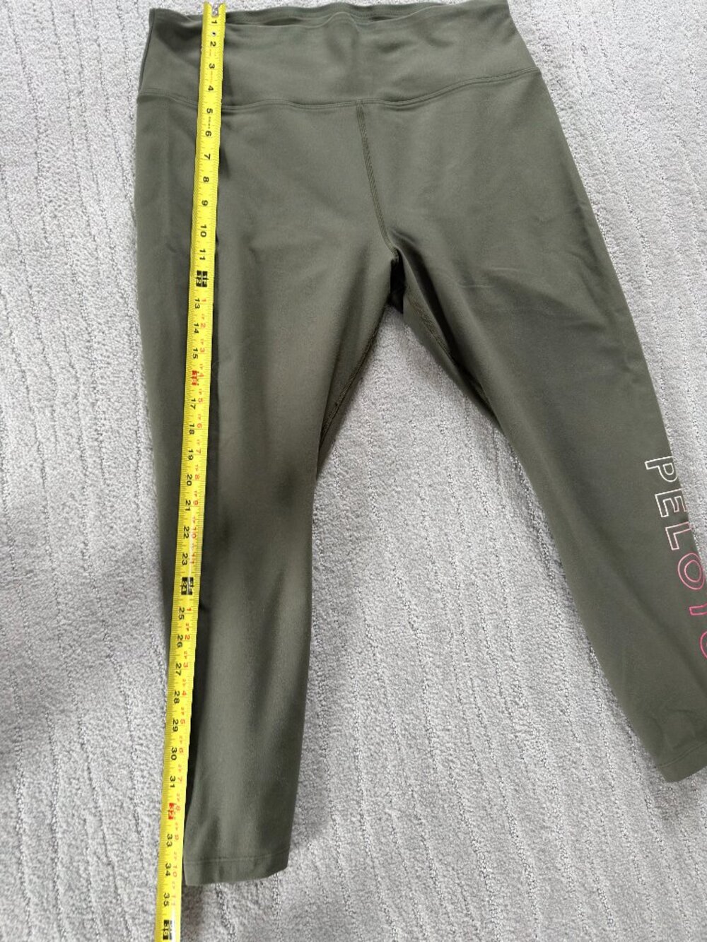 Peloton Women’s 2X Olive Green Cropped Leggings Capri Workout Pants - Picture 8 of 9